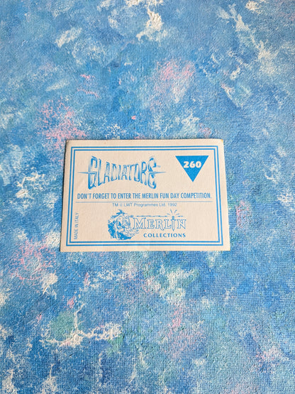 Vintage Gladiators Sticker #260 - 1992 - Merlin