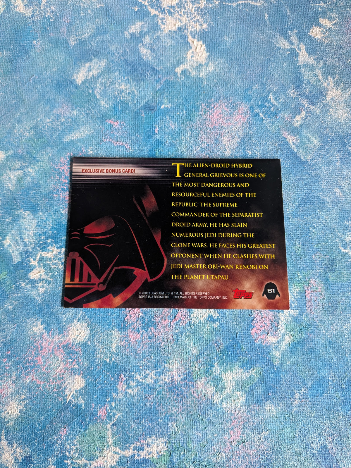 Star Wars: Revenge of The Sith General Grievous B1 Card - 2005 - Topps
