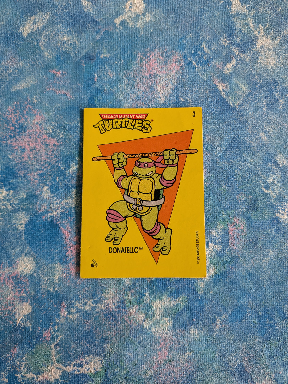 Teenage Mutant Hero Turtles Sticker #3 - Donatello - 1990 - Topps/Mirage Studios