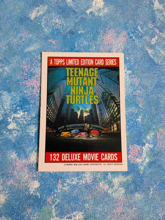 Teenage Mutant Ninja Turtles Deluxe Movie Cards Cover Card #1 - 1990 - Topps