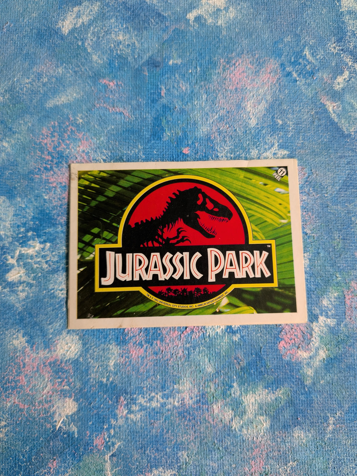 Vintage Jurassic Park Trading Card/Sticker #11 Logo - 1993