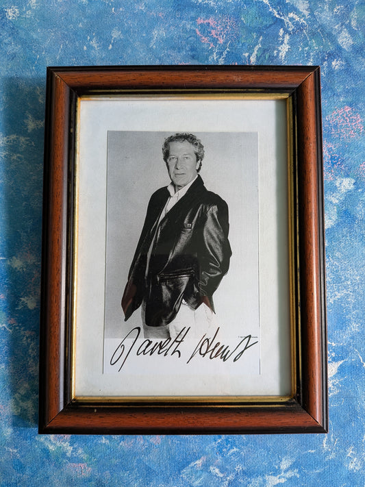 Vintage Gareth Hunt Autographed Photo in Frame - The New Avengers Actor