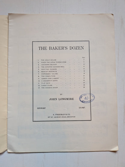 The Baker's Dozen Piano Collection by John Longmire - 1961 - H. Freeman & Co