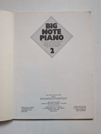 Big Note Piano 2 - 1981 - Wise Publications