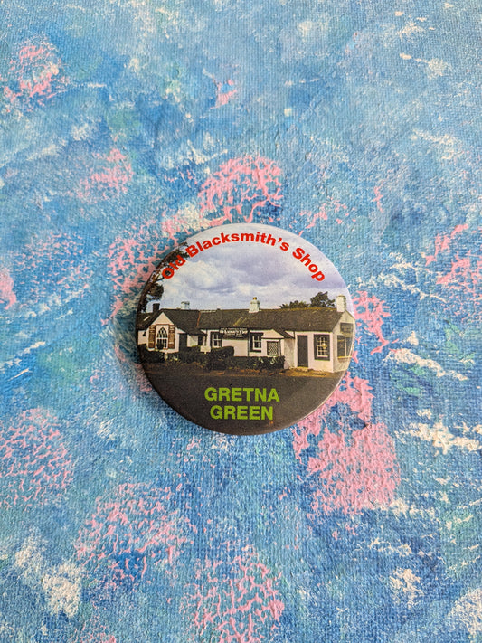 Vintage Gretna Green Old Blacksmith's Shop Badge