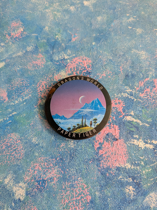 Vintage Dragon's World/Paper Tiger Fantasy and Sci-Fi Books Badge