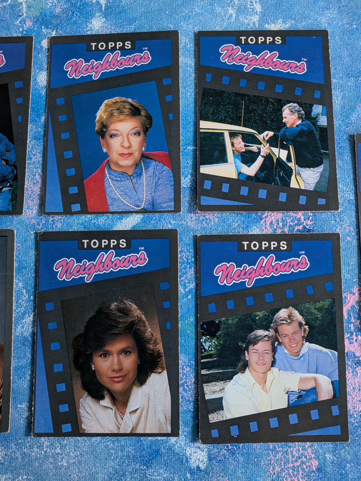 Vintage Neighbours Trading Card Bundle - x7 Cards - 1988 - Topps