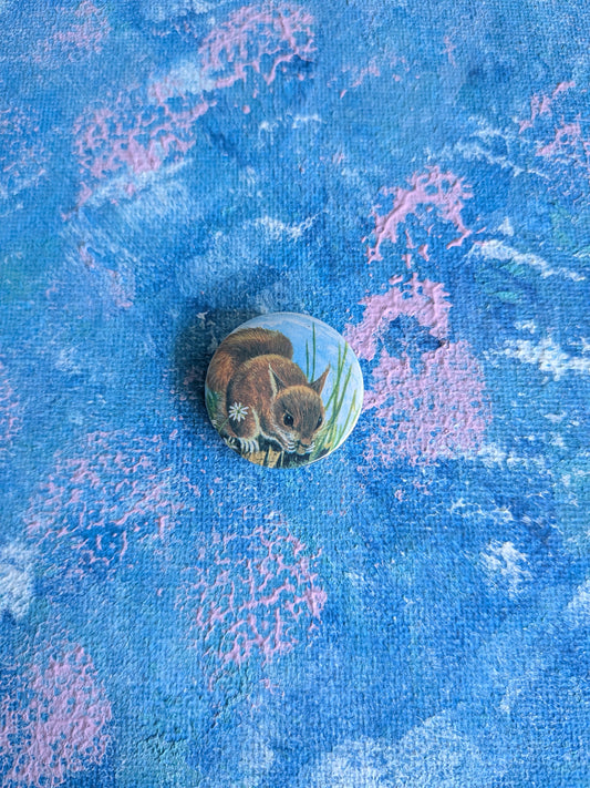 Vintage Cute Woodland Squirrel Small Badge