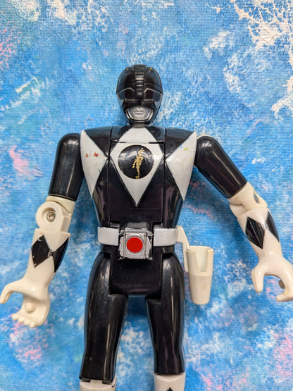 Vintage Mighty Morphin Power Rangers Auto-Morphin Black Ranger - 1993 - Bandai