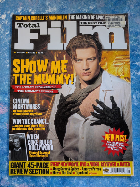Total Film Magazine Issue 53 - June 2001, Brendan Fraser The Mummy Returns Cover