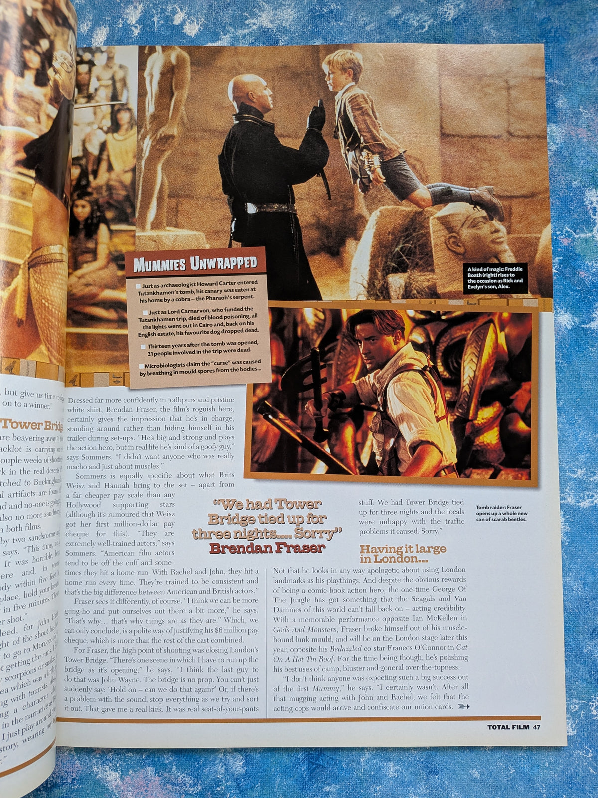 Total Film Magazine Issue 53 - June 2001, Brendan Fraser The Mummy Returns Cover