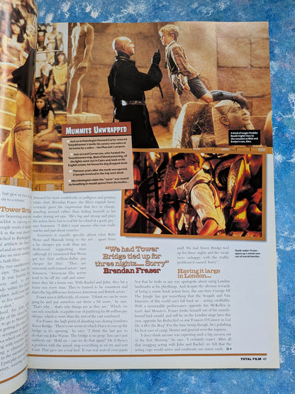 Total Film Magazine Issue 53 - June 2001, Brendan Fraser The Mummy Returns Cover