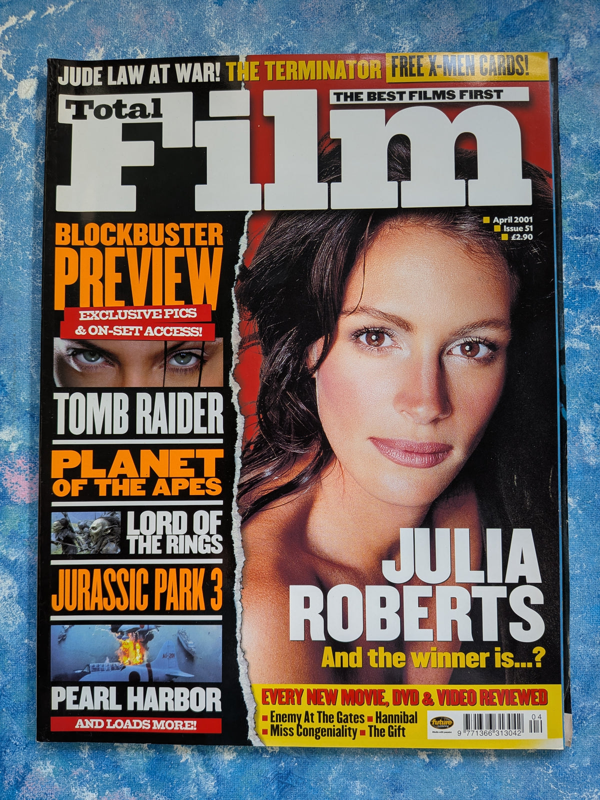 Total Film Magazine Issue 51, April 2001, Includes X-Men Cards + LOTR Supplement