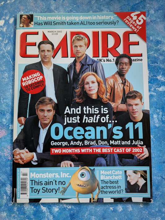 Empire Magazine March 2002 - Ocean's 11 Cover, Monsters Inc/Cate Blanchett