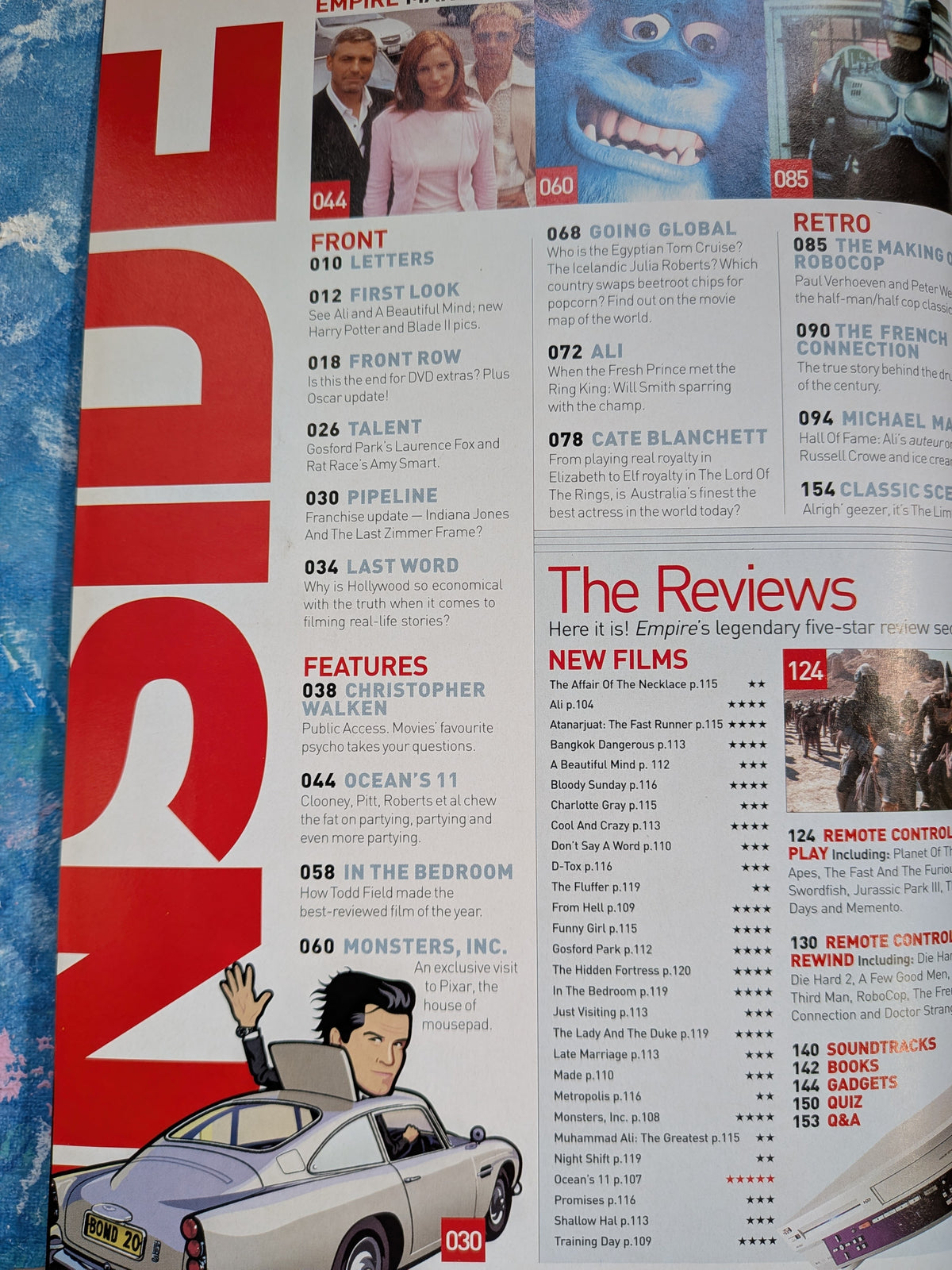 Empire Magazine March 2002 - Ocean's 11 Cover, Monsters Inc/Cate Blanchett