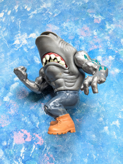 Street Sharks Jab Hammerhead Figure - 1994 - Mattel - Missing Head Piece