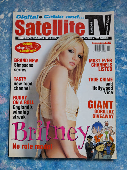 Satellite TV Europe Magazine - November 2001 - Rare Britney Spears Cover Issue