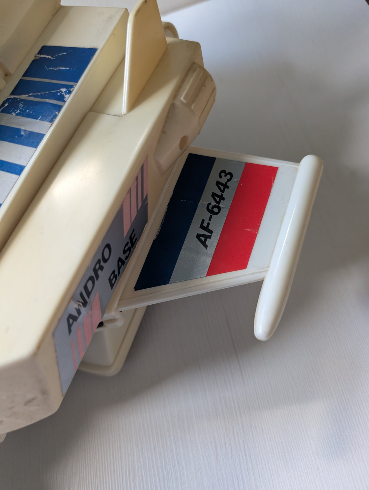 Vintage GoBots Transformers Andro Base Space Shuttle Carry Case, 1985, Blue Box