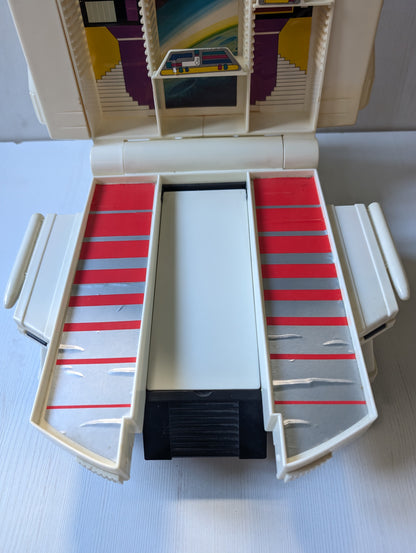 Vintage GoBots Transformers Andro Base Space Shuttle Carry Case, 1985, Blue Box