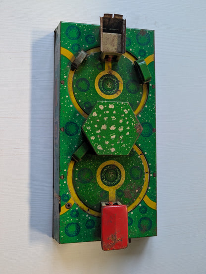 Vintage Russian Tin Clockwork Car/Bus Station Wind-Up Toy - 1950s - See Details