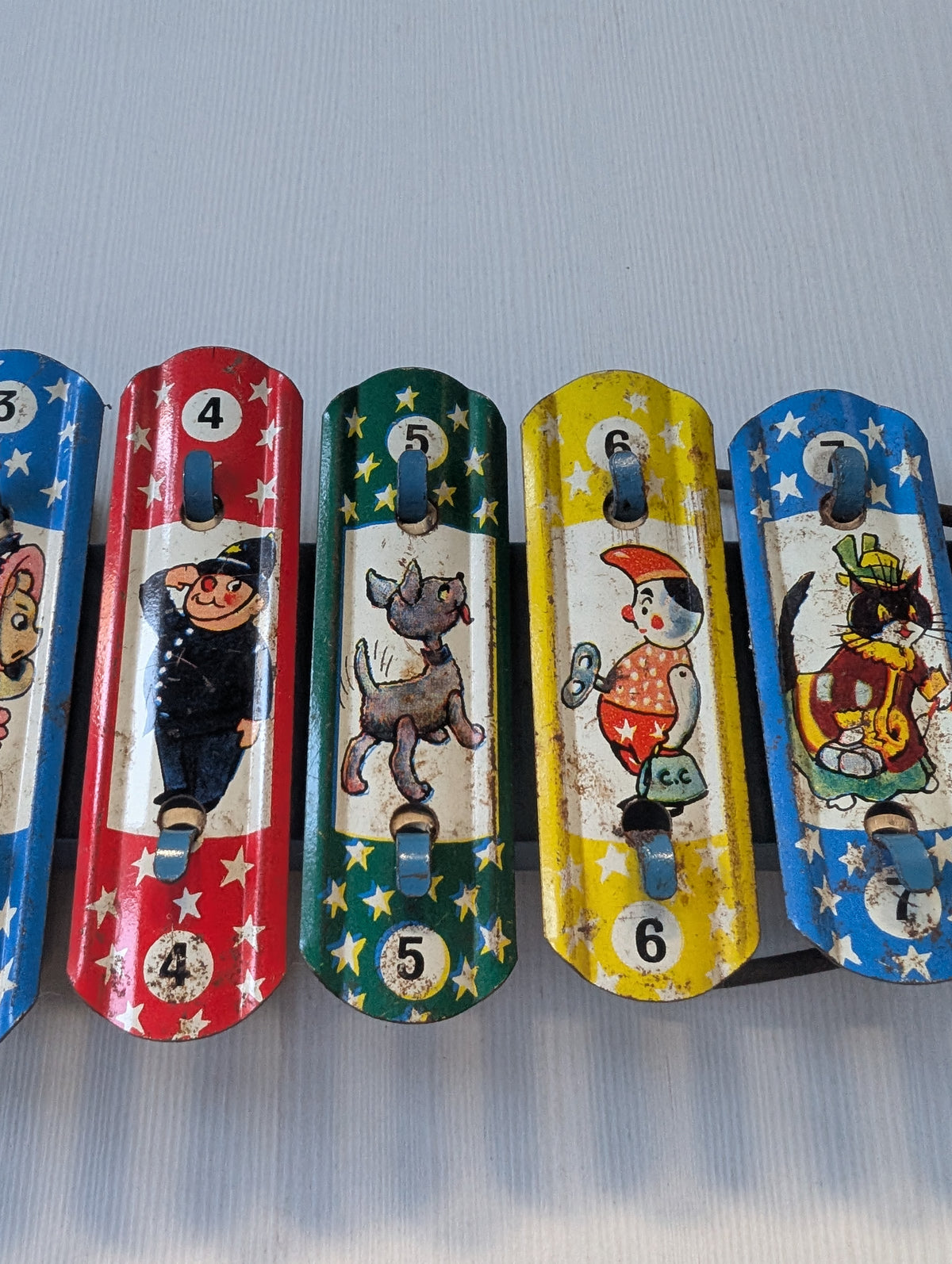 Vintage Enid Blyton Noddy Tinplate Xylophone Toy - 1960 - See Details
