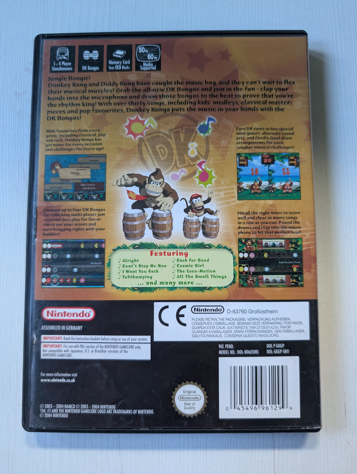 Donkey Konga Bongos and Game - 2004 - Nintendo GameCube - Tested/Working