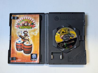 Donkey Konga Bongos and Game - 2004 - Nintendo GameCube - Tested/Working