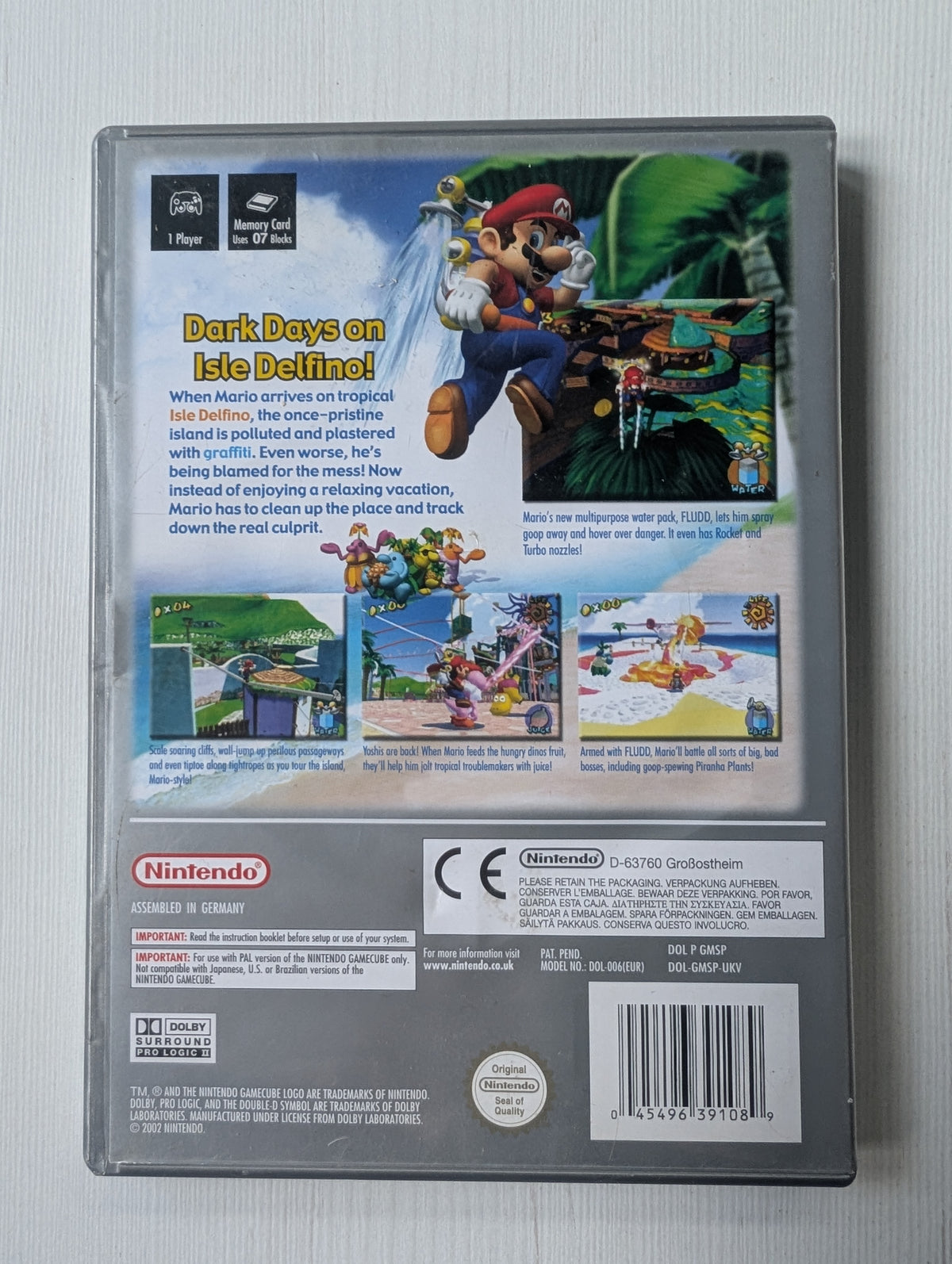 Super Mario Sunshine (Player's Choice) - 2002, Nintendo GameCube, Tested/Working