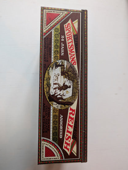 Vintage Sportsmans Relish Lithographed Tin (Empty) - Huntley, Boorne & Stevens