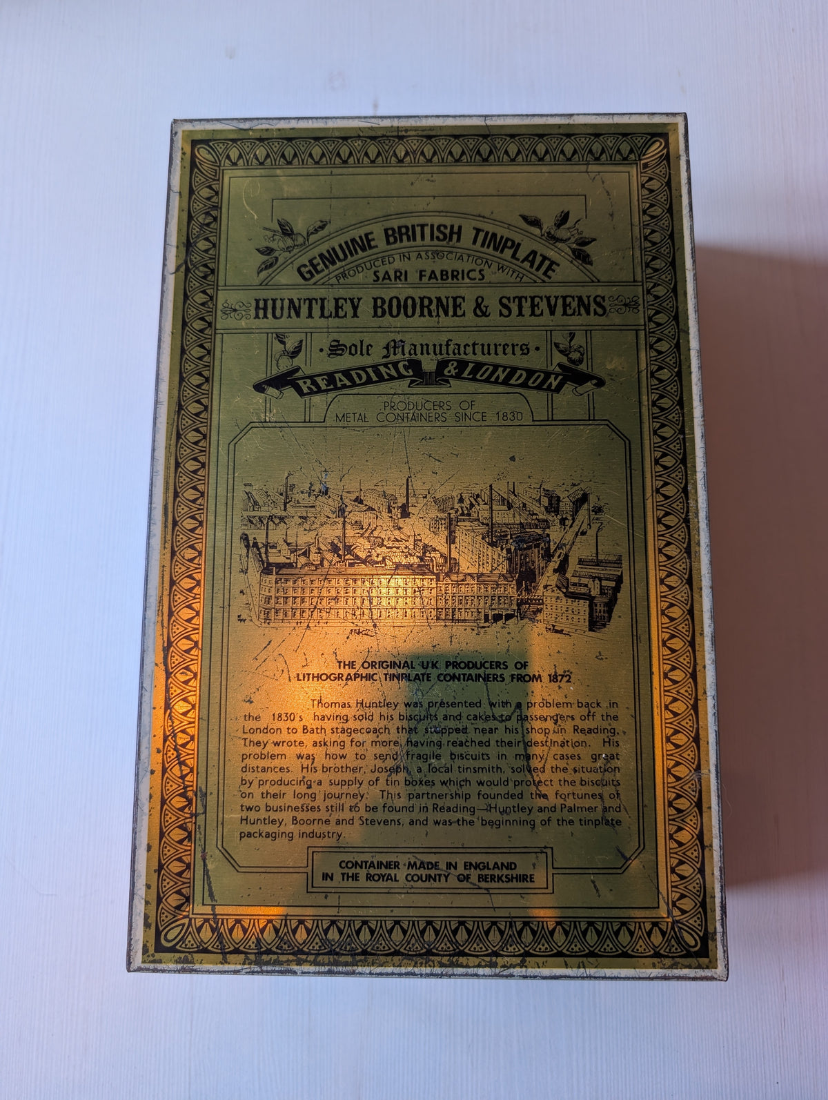 Vintage Sportsmans Relish Lithographed Tin (Empty) - Huntley, Boorne & Stevens