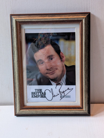 Vintage The Brittas Empire Chris Barrie Autographed Photo in Frame