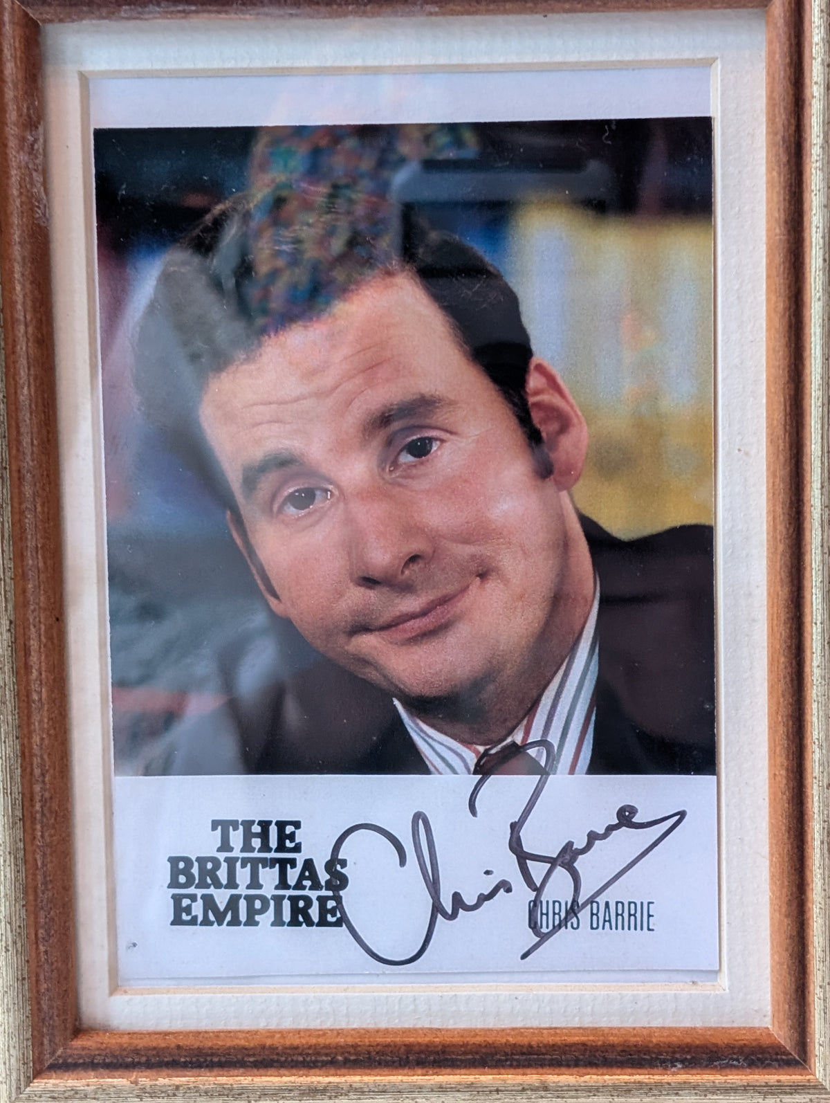 Vintage The Brittas Empire Chris Barrie Autographed Photo in Frame