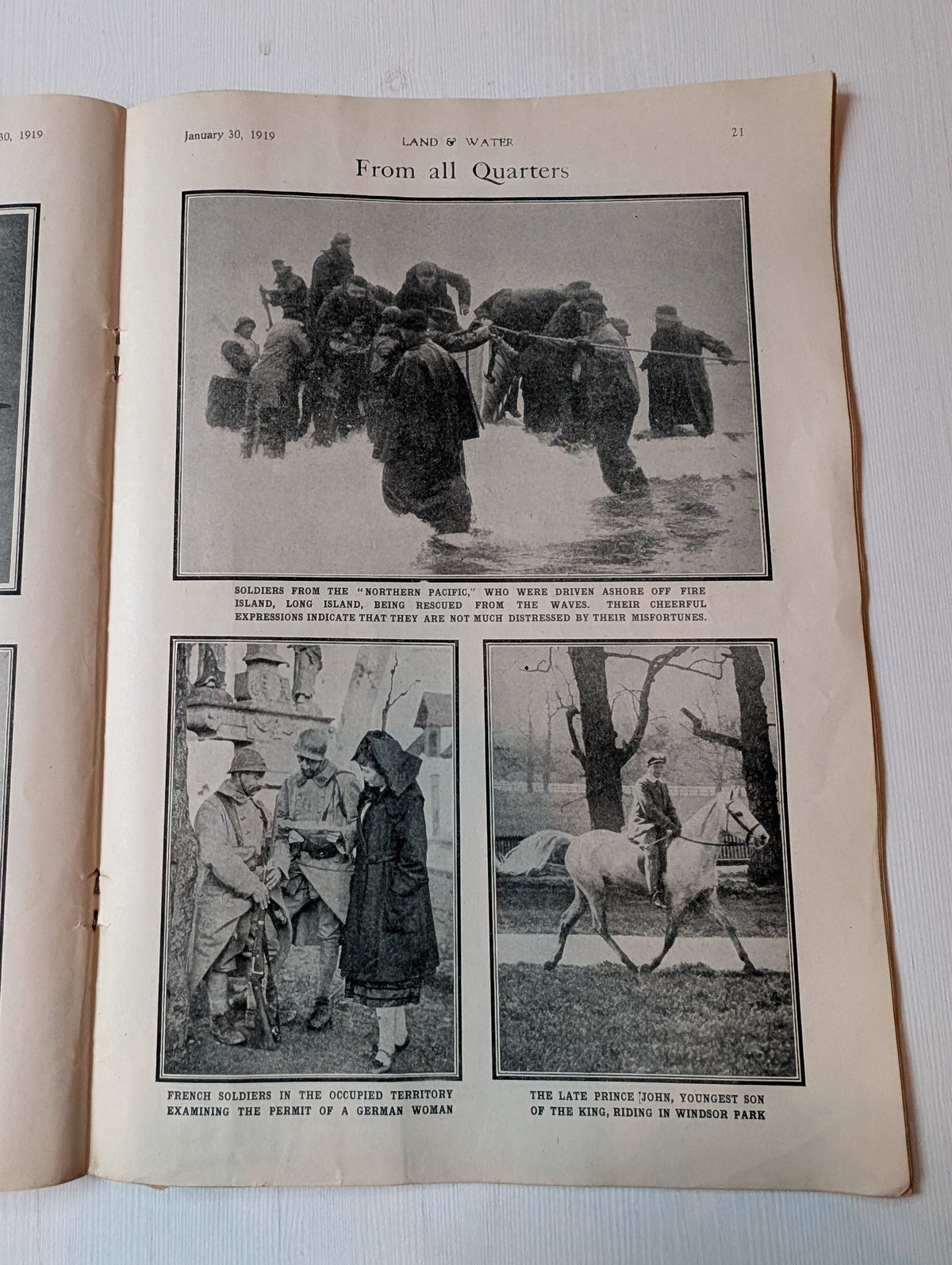 Land & Water Magazine No. 2960 - Thursday, January 30th 1919