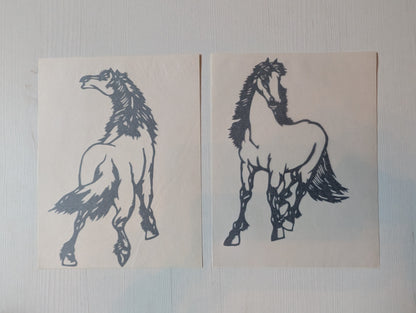 Chinese Paper-Cuts Souvenir Set - x2 Xu Beihong-Style Horse Paper Cuts
