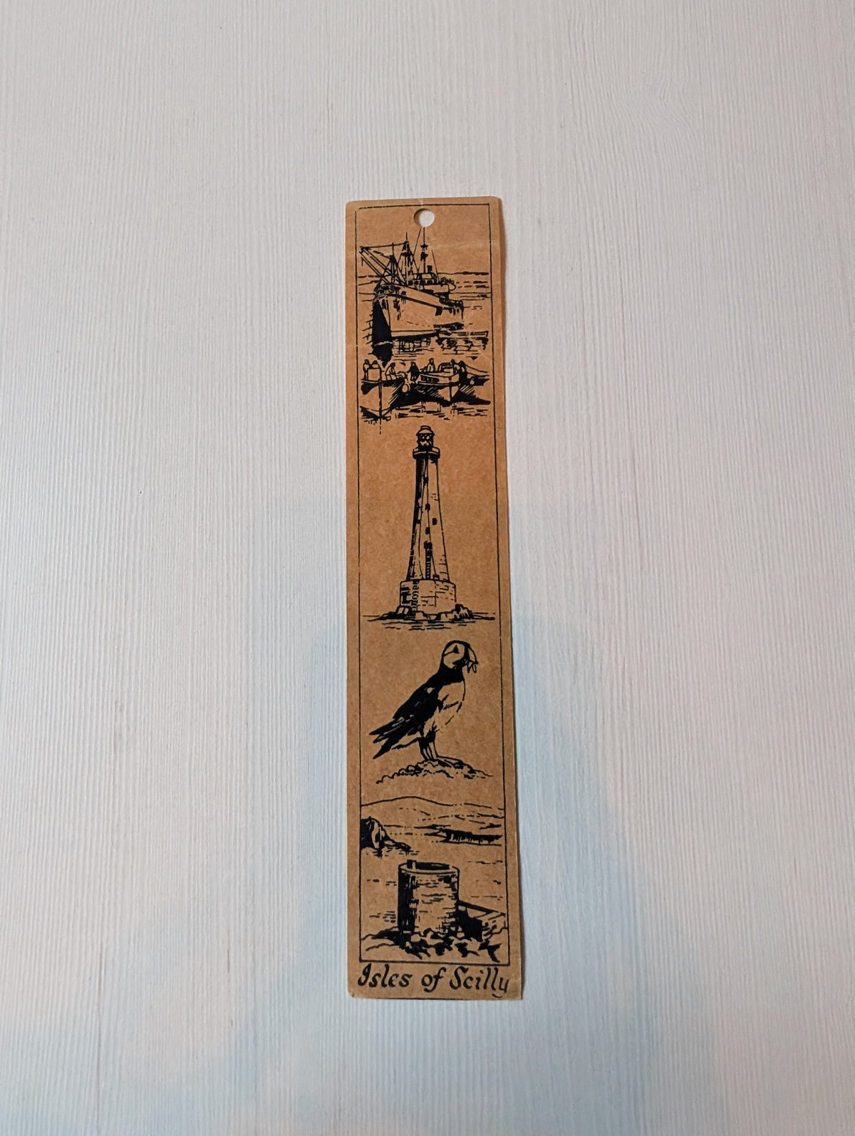 Vintage Isles of Scilly Card Souvenir Bookmark