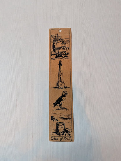 Vintage Isles of Scilly Card Souvenir Bookmark