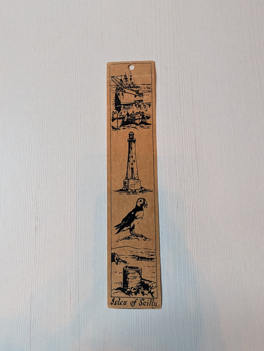 Vintage Isles of Scilly Card Souvenir Bookmark