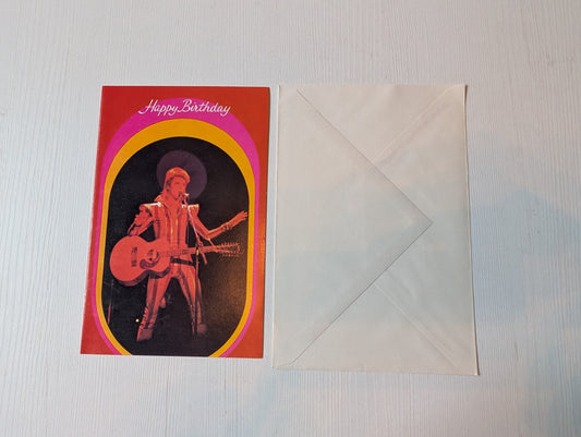 Vintage David Bowie Ziggy Stardust Birthday Card + Envelope - Unused