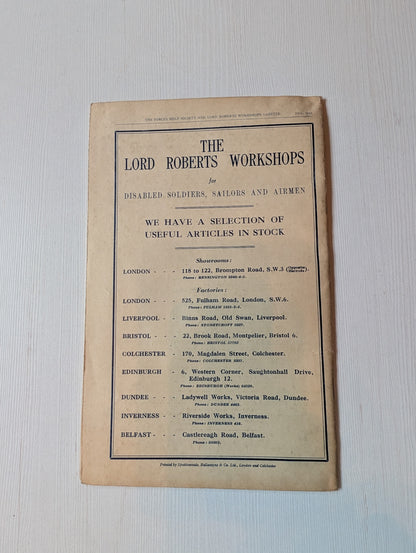 The Forces Help Society and Lord Roberts Workshops Gazette - October 1948