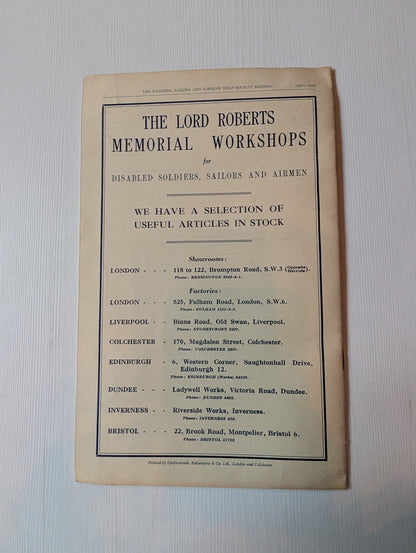 The Soldiers, Sailors and Airmens Help Record - April 1948