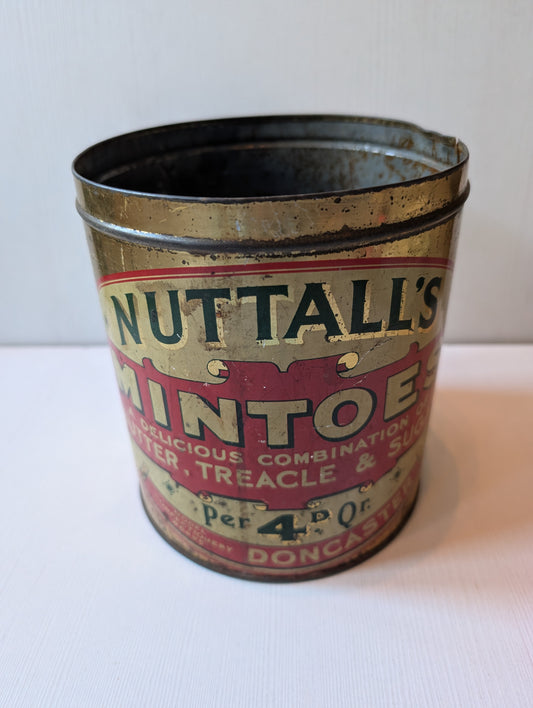 Vintage Nuttall's Mintoes Large Sweets Tin (Empty) - 1950's Approx, No Lid