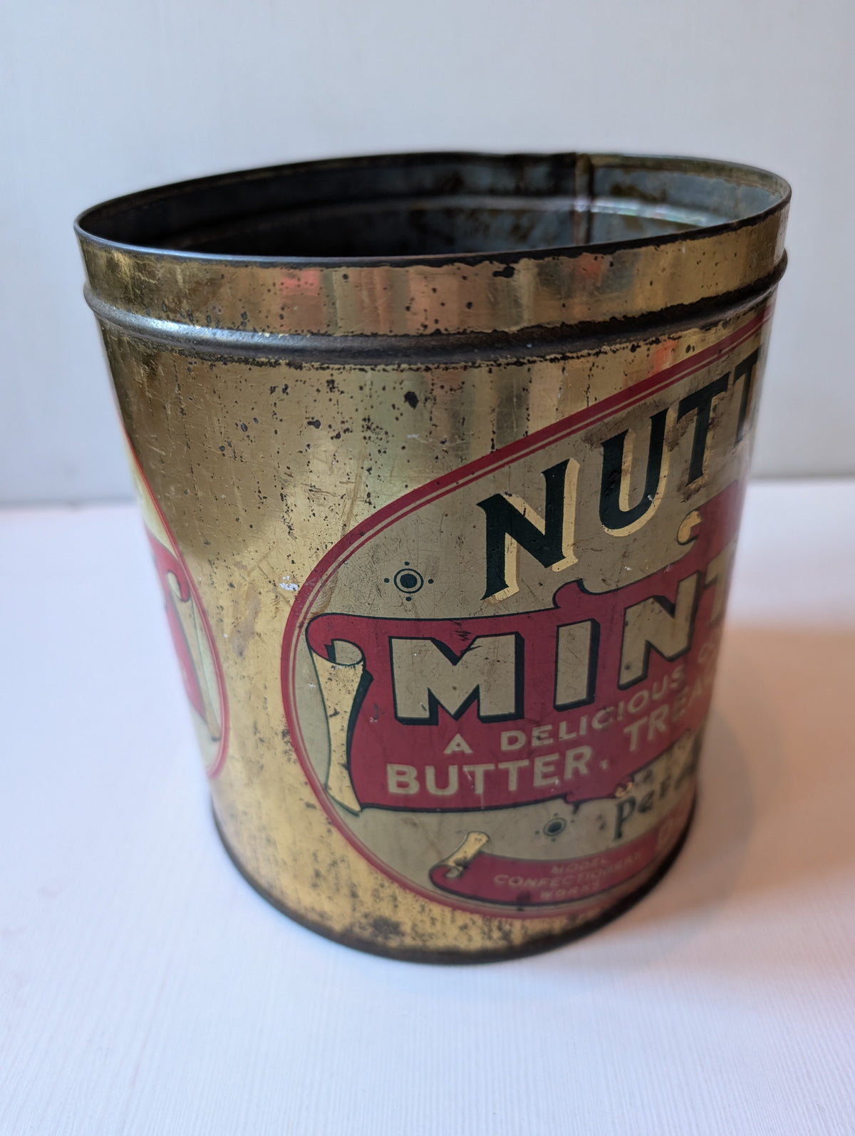 Vintage Nuttall's Mintoes Large Sweets Tin (Empty) - 1950's Approx, No Lid