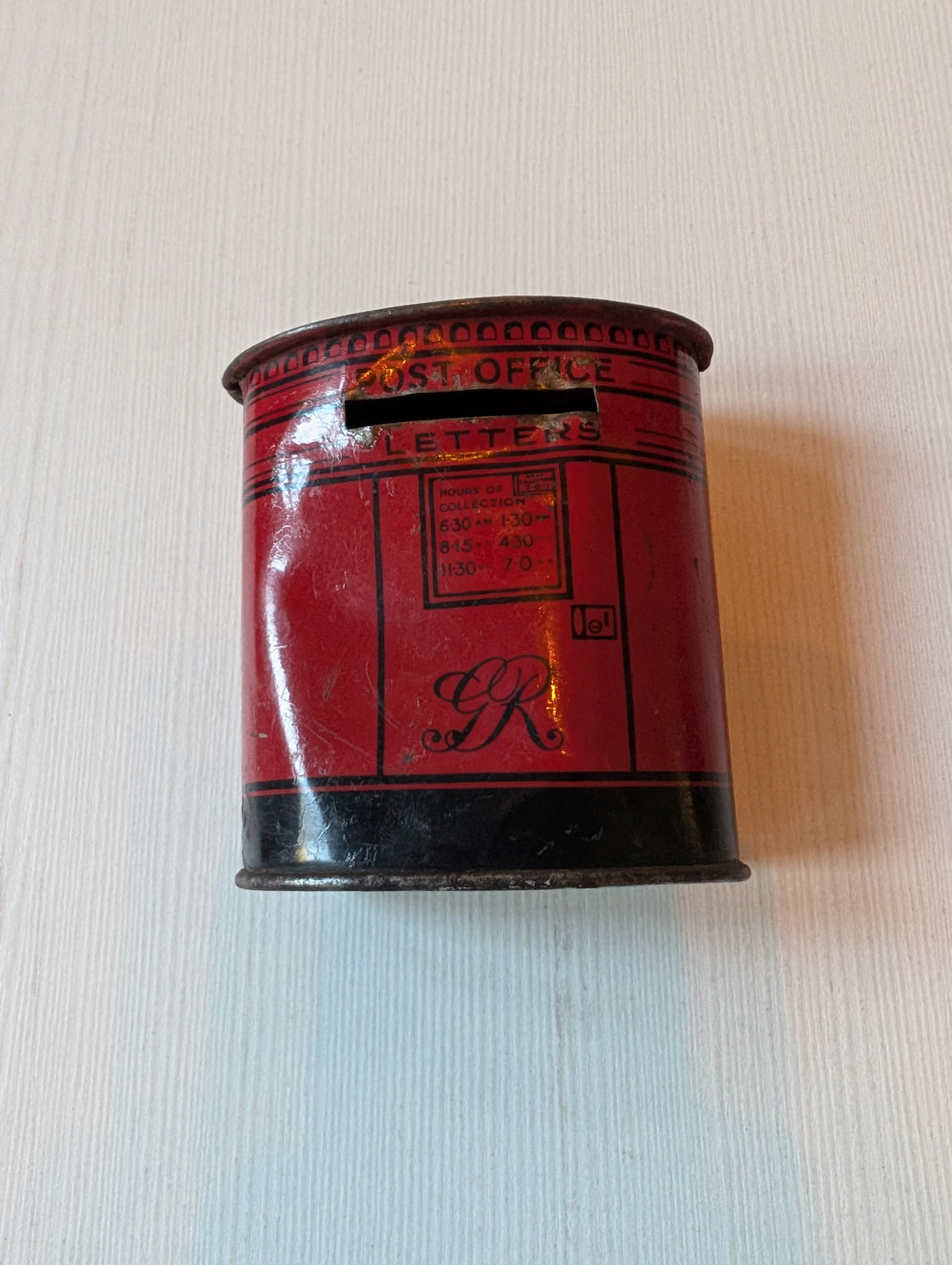 Vintage Chad Valley Harborne No. 10012 Post Office Pillar Box Money Tin - 1950s