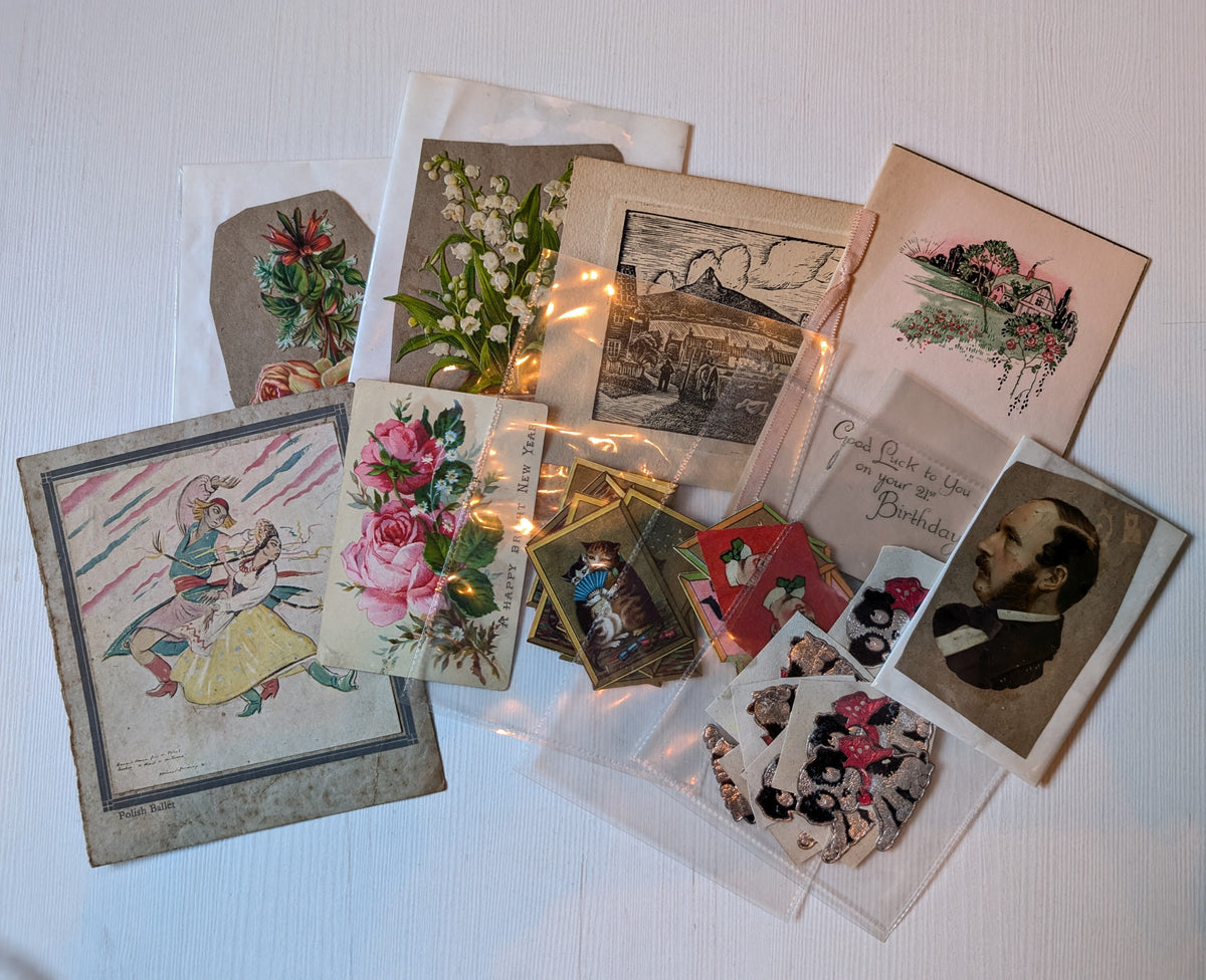 Antique and Vintage Paper Ephemera Bundle - x10 Pieces For Scrapbooking/Crafts #6