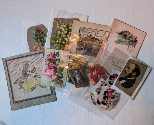 Antique and Vintage Paper Ephemera Bundle - x10 Pieces For Scrapbooking/Crafts #6