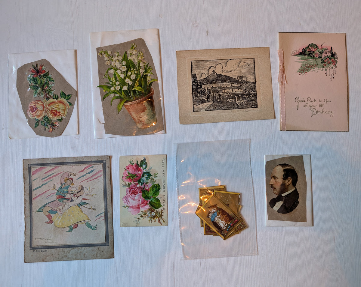 Antique and Vintage Paper Ephemera Bundle - x10 Pieces For Scrapbooking/Crafts #6