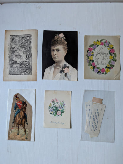 Antique and Vintage Paper Ephemera Bundle - x10 Pieces For Scrapbooking/Crafts #4