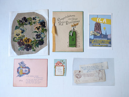 Antique and Vintage Paper Ephemera Bundle - x10 Pieces For Scrapbooking/Crafts #2