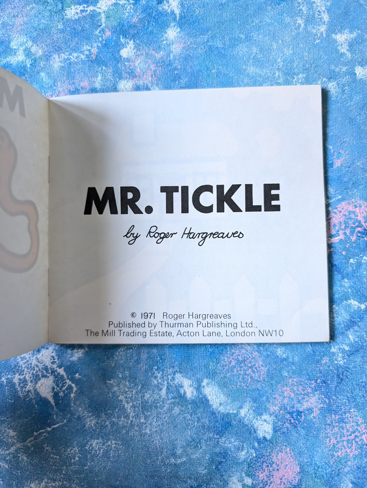Mr Tickle by Roger Hargreaves - 1971 - Thurman Publishing Ltd