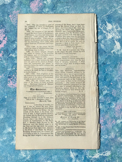 The Mirror of Literature, Amusement, and Instruction No. 441 - July 17th, 1830